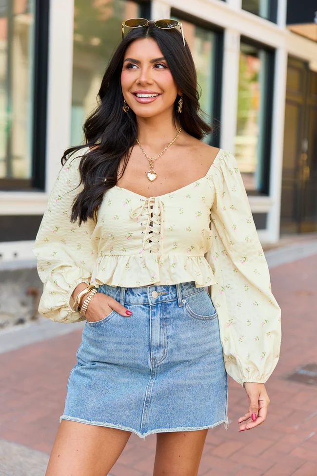 Sarah Frayed Hem Medium Wash Denim Mini Skirt FINAL SALE - Image 3