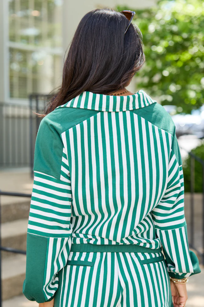 Mallory Kelly Green Striped Pullover - Image 6