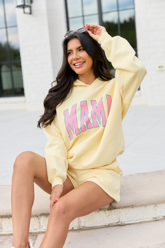 Mama Block Yellow Graphic Hoodie - Image 2