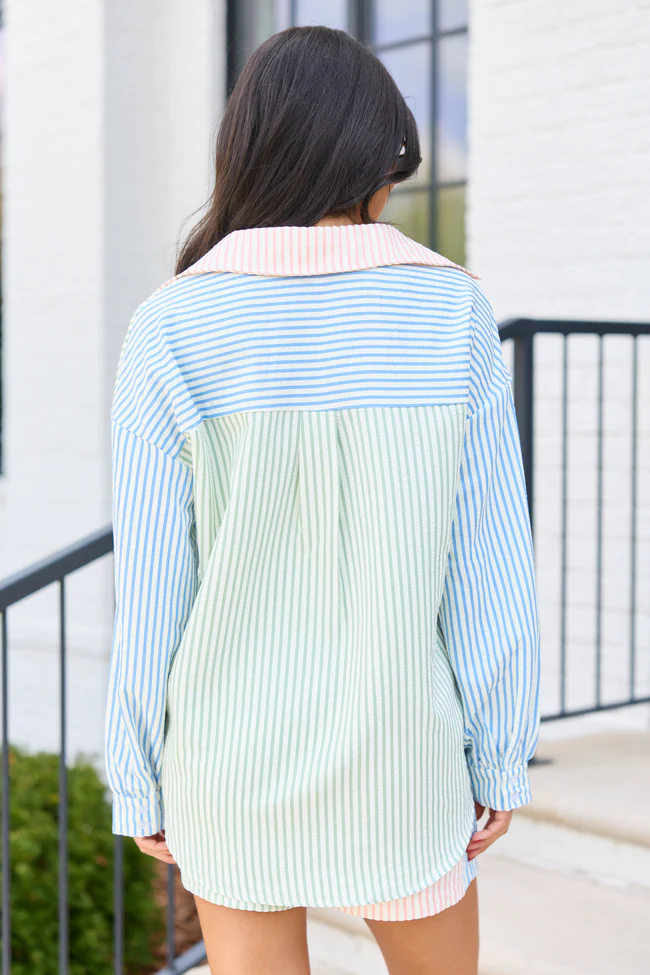 Marlow Multi Stripe Button Up Top - Image 6