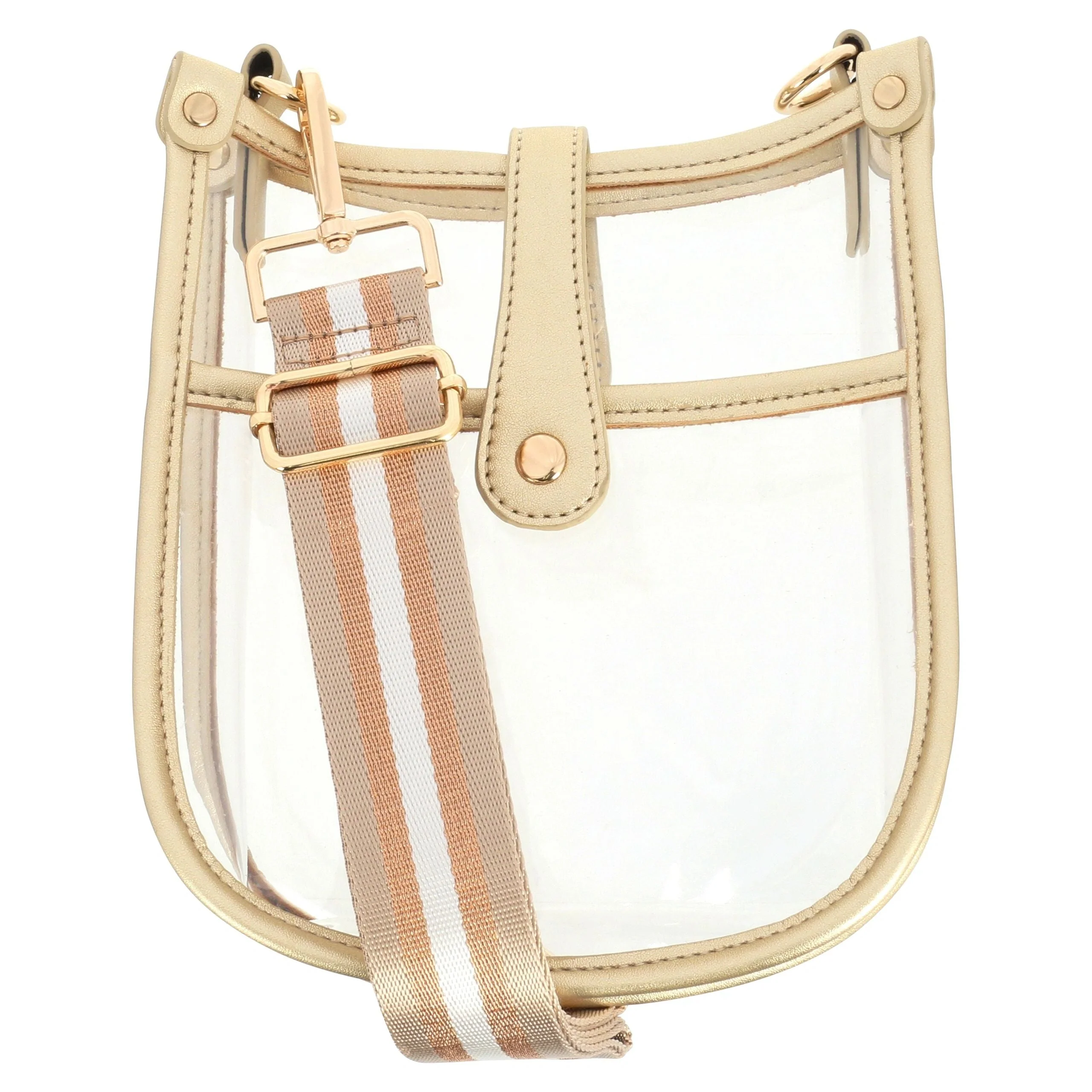 Milly Kate Mini Clear Crossbody Bag - Gold - Image 2