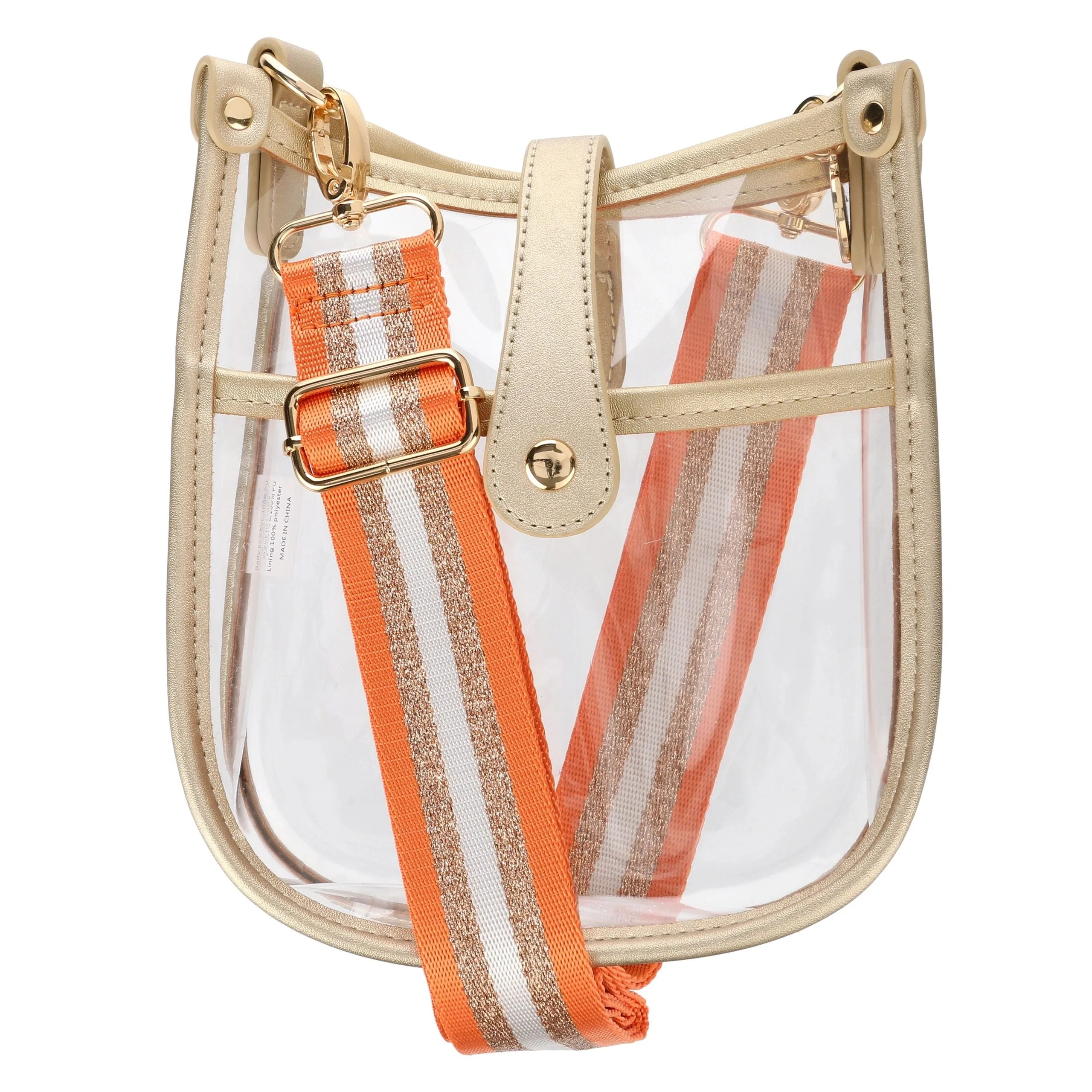 Milly Kate Mini Clear Crossbody Bag - Gold - Image 3