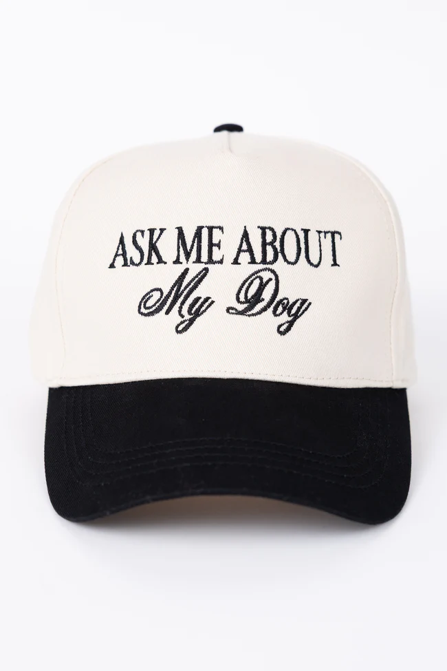 Ask Me About My Dog Black Trucker Hat FINAL SALE