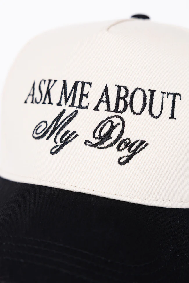 Ask Me About My Dog Black Trucker Hat FINAL SALE - Image 2