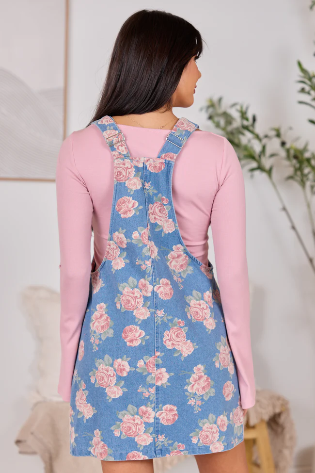 Chase Pink Rose Overall Dress FINAL SALE - Image 5