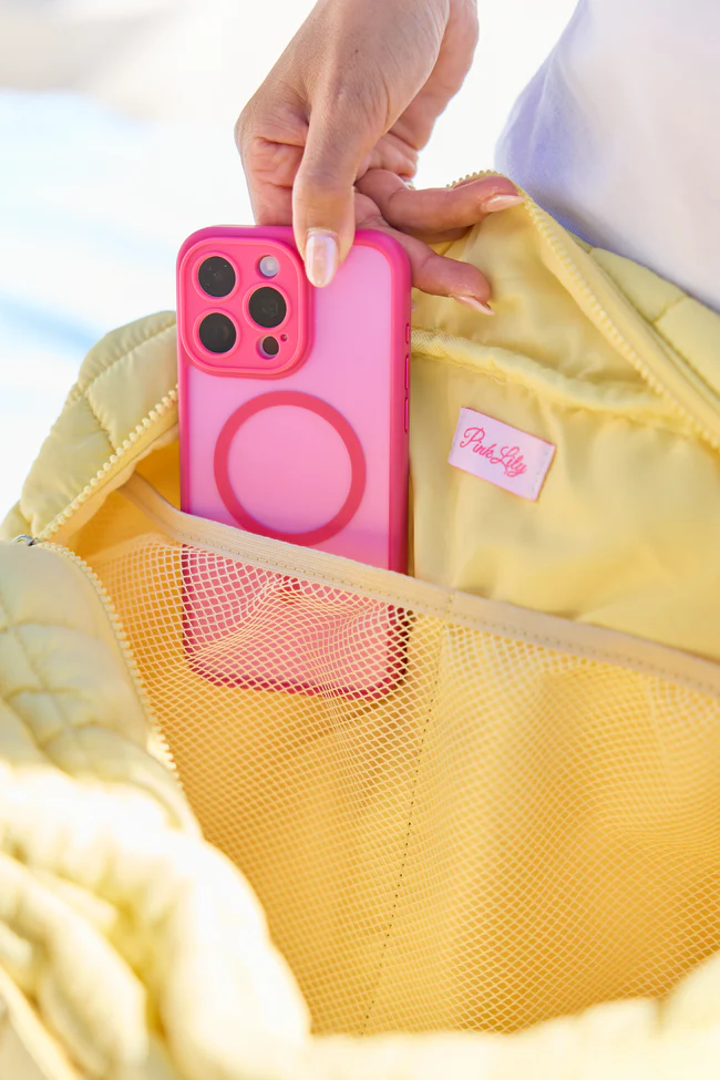 Haylie Butter Yellow Quilted Weekender Bag - Image 4