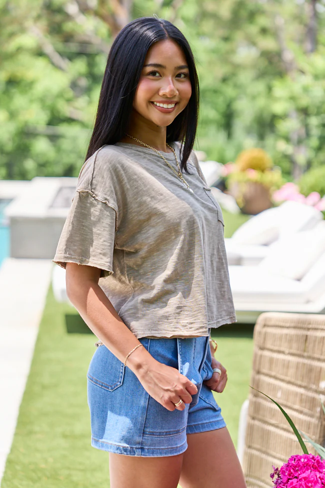Simple Moments Mocha Short Sleeve Knit Top - Image 3