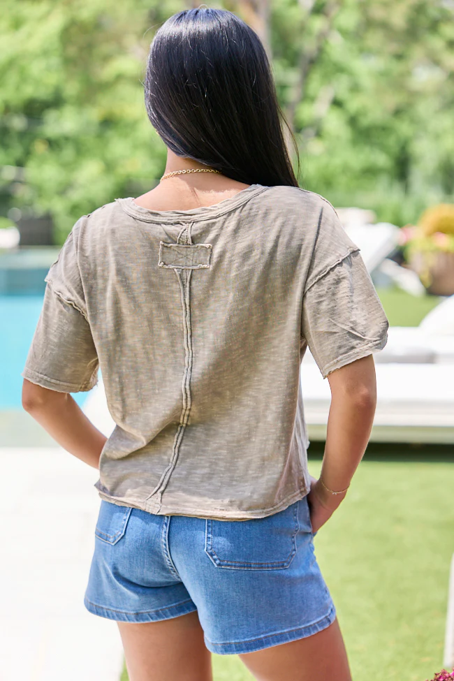 Simple Moments Mocha Short Sleeve Knit Top - Image 4