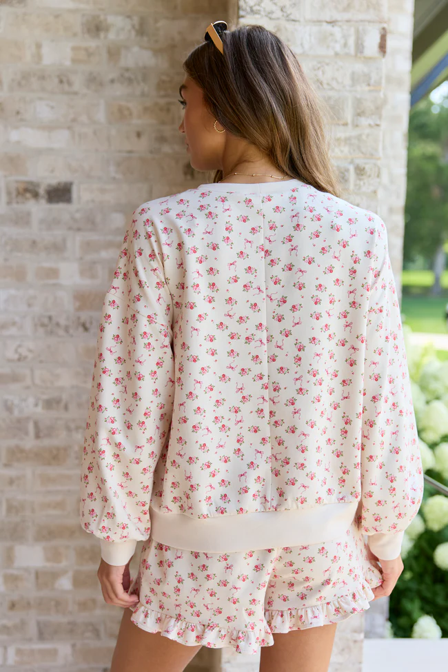 Everyday Radiance Taupe Floral Knit Set - Image 5