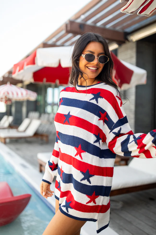 Old Glory Stars and Stripes Oversized Sweater SALE - Image 3