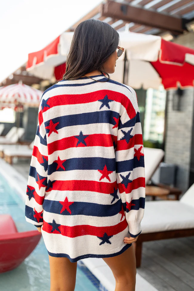Old Glory Stars and Stripes Oversized Sweater SALE - Image 4