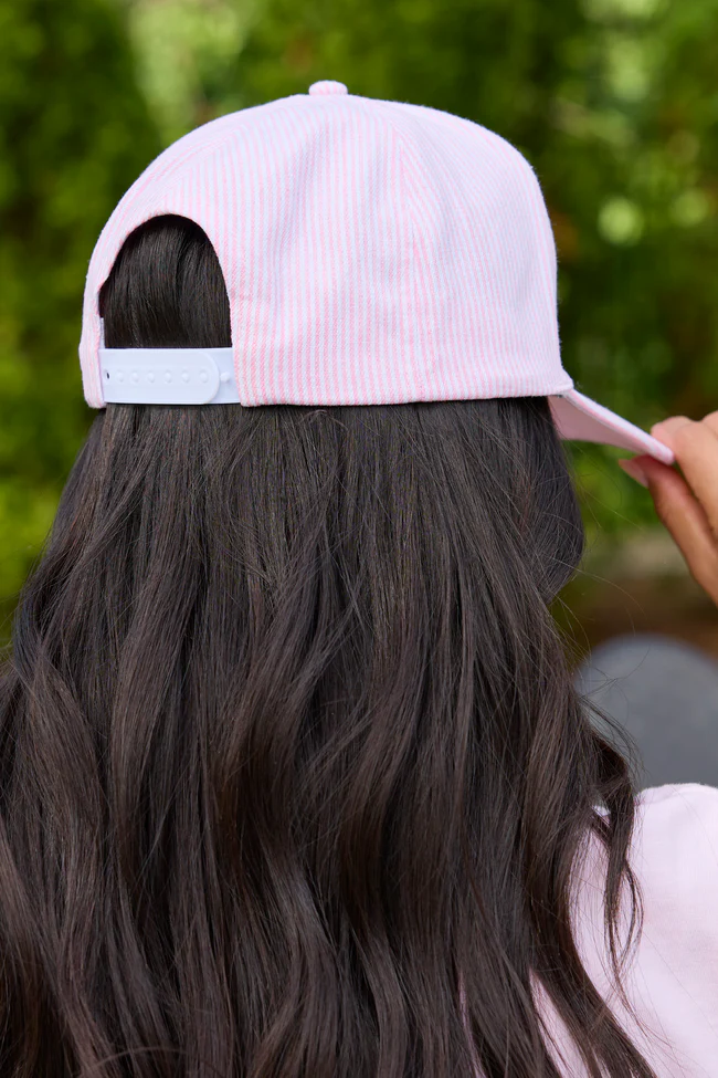 Pink Striped Mama Trucker Hat - Image 4
