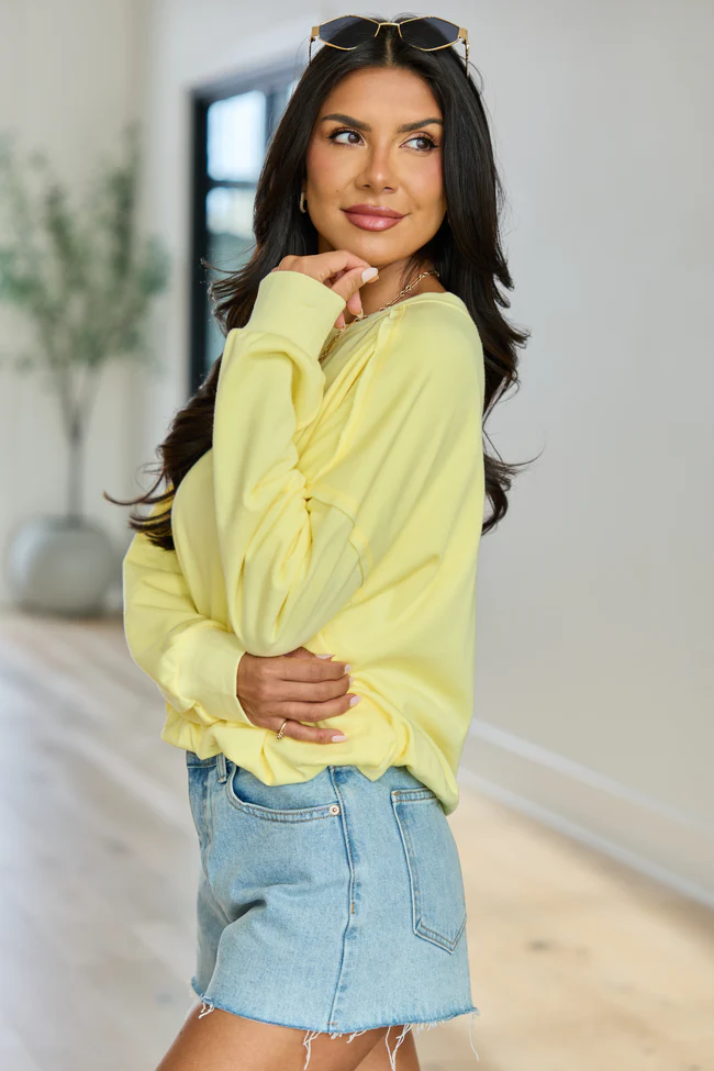 Prestyn Yellow Bubble Long Sleeve Top - Image 5