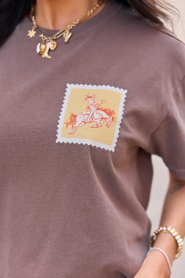 Rodeo Sweetheart Brown Comfort Colors Graphic Tee - Image 5