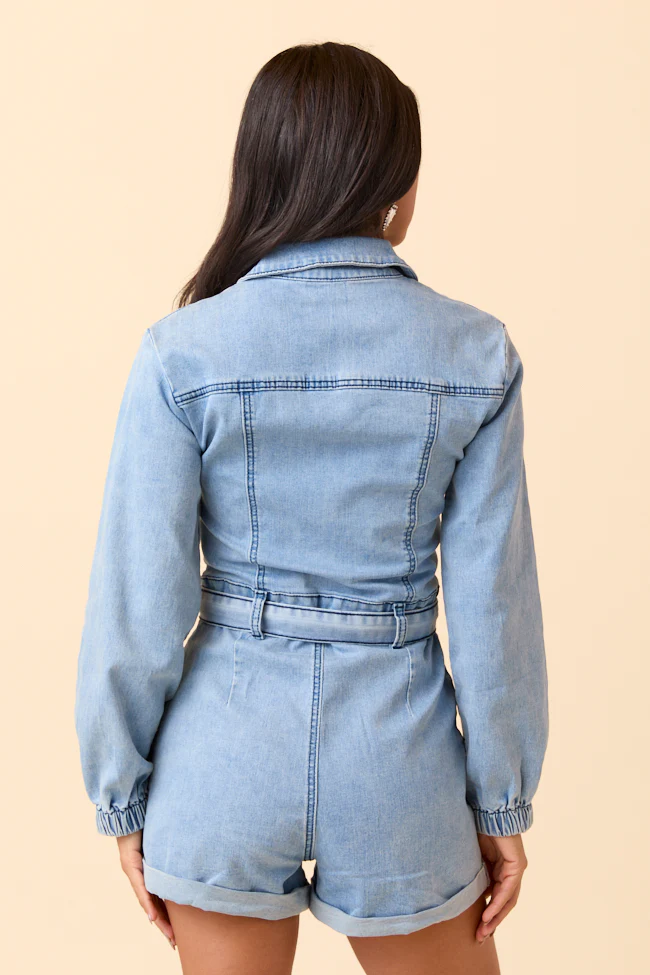 Saige Denim Romper FINAL SALE - Image 6