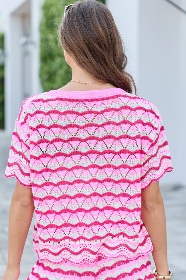 Sienna Pink Stripe Sweater - Image 6
