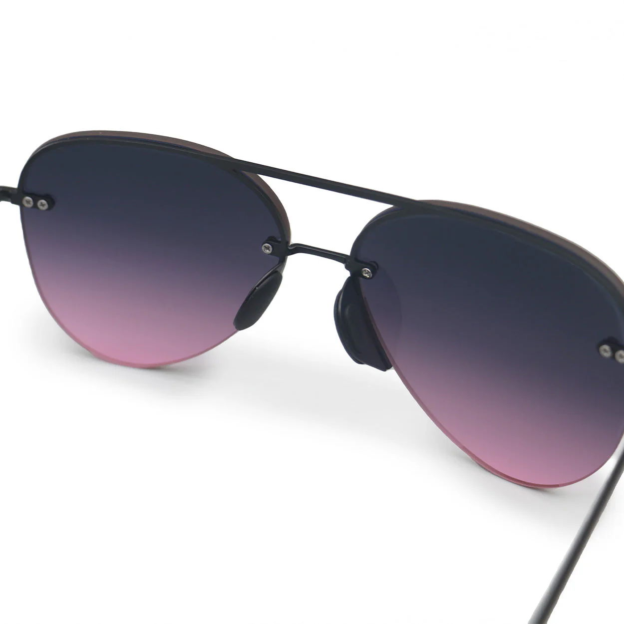 TopFoxx Smaller Megan 2 Faded Purple Pink - Tangle Free Aviator Sunglasses - Image 4