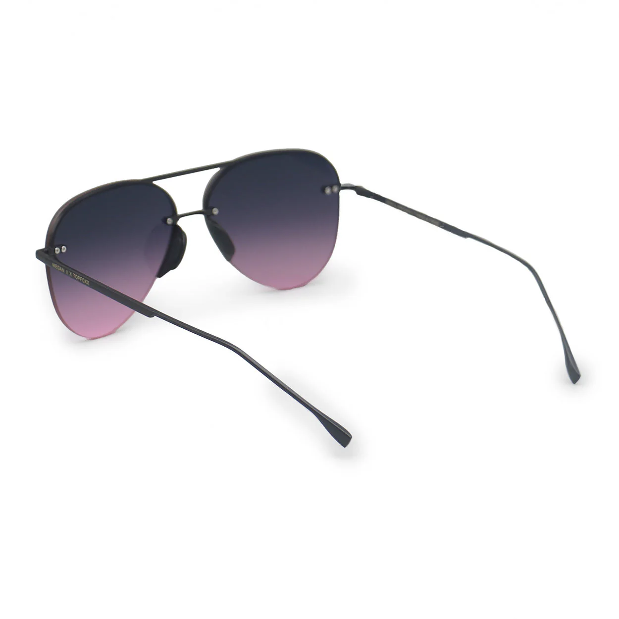 TopFoxx Smaller Megan 2 Faded Purple Pink - Tangle Free Aviator Sunglasses - Image 6