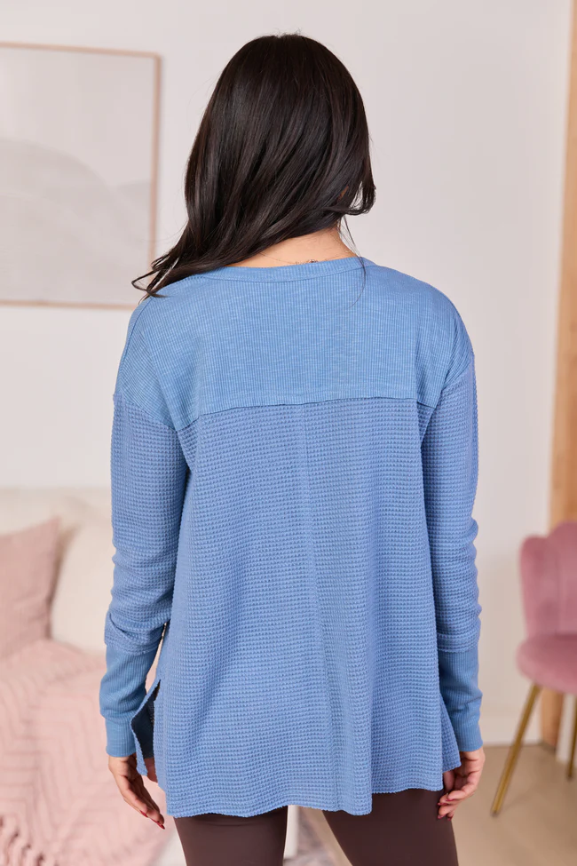 Spencer Blue Long Sleeve Tunic FINAL SALE - Image 4