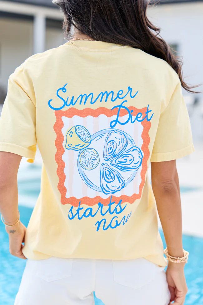 Summer Diet Yellow Comfort Colors Graphic Tee - Image 6
