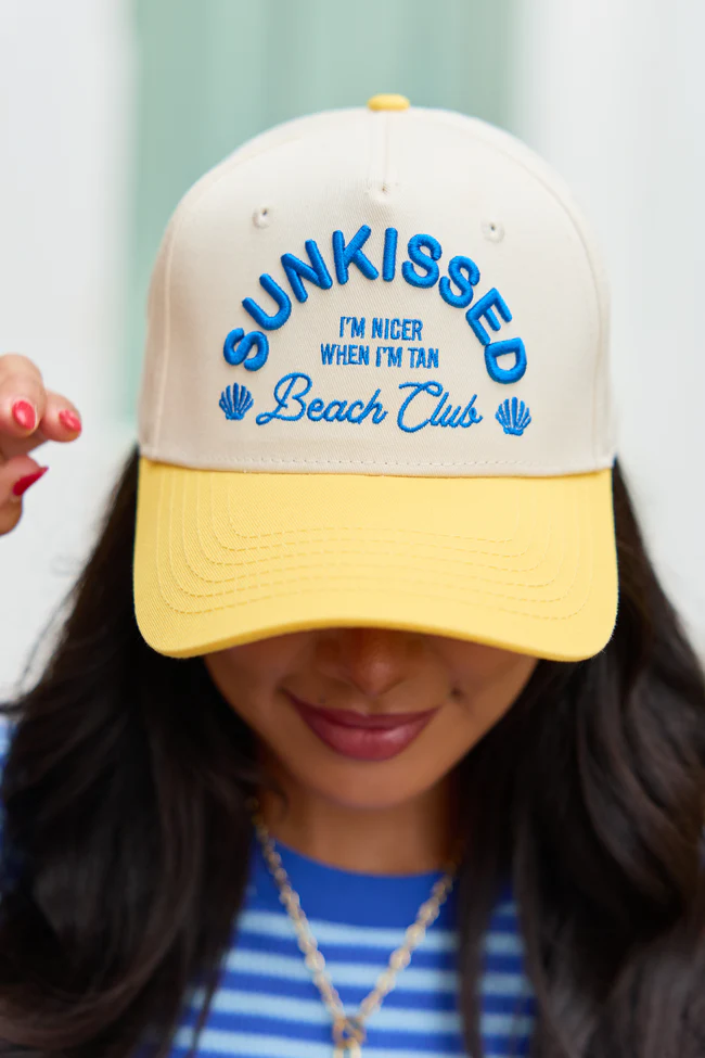 Sunkissed Beach Club Yellow Trucker Hat - Image 2