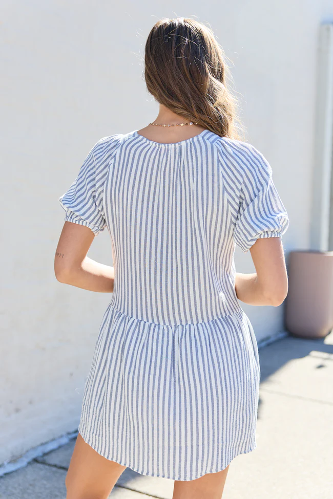 Sunlit Stripes Gauze Mini Dress SALE - Image 6