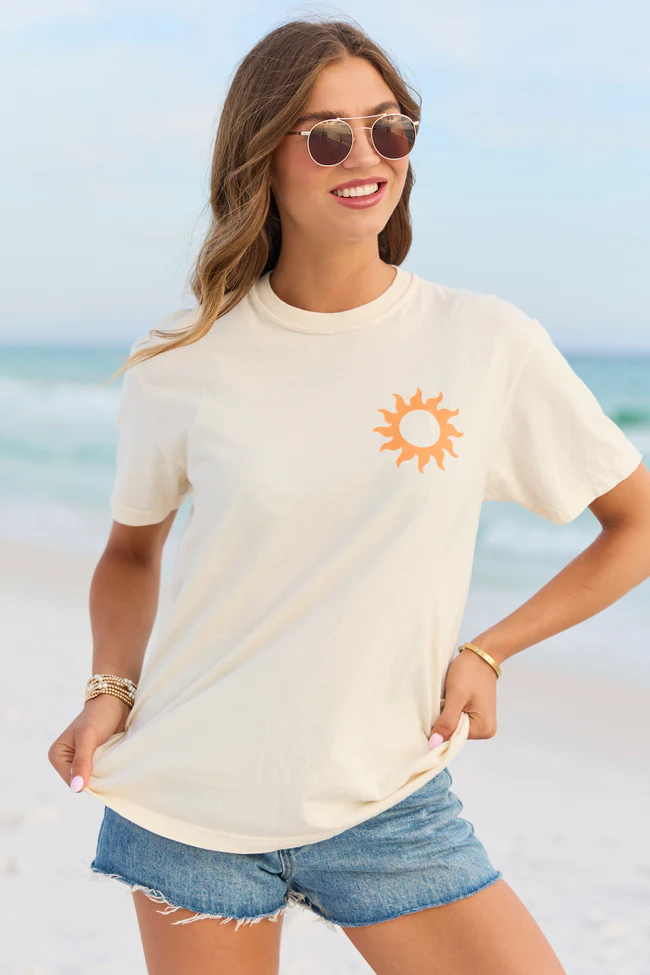 Sunny Days On My Mind Ivory Comfort Colors Graphic Tee - Image 3