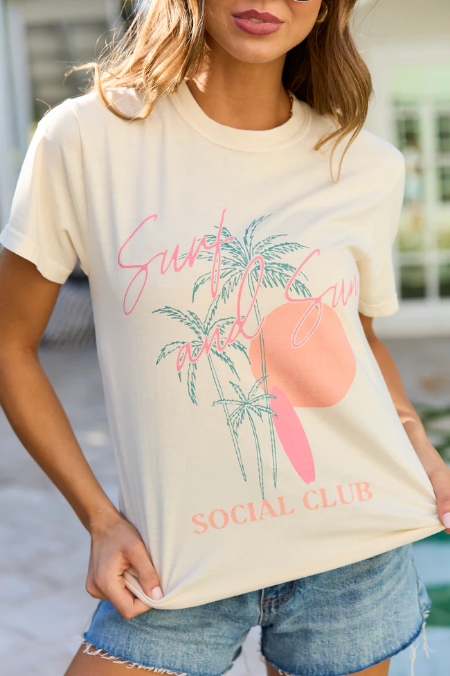 Surf & Sun Club Ivory Comfort Colors Graphic Tee - Image 2