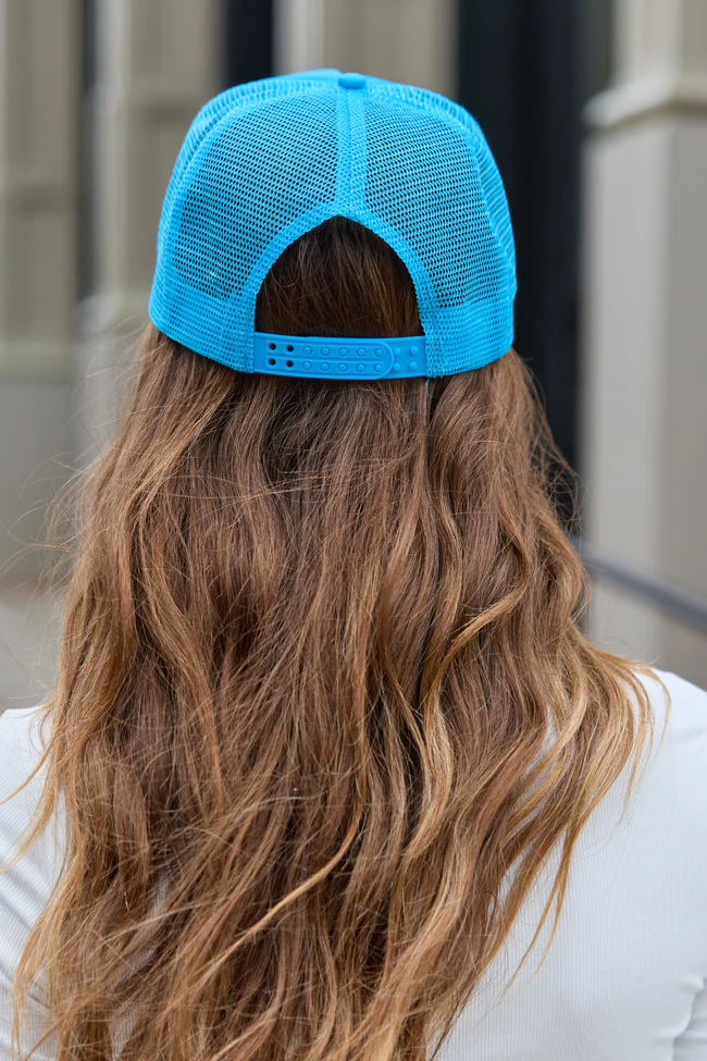 Take It Easy Blue Trucker Hat - Image 4
