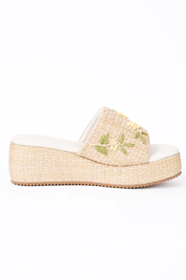 Taniya Yellow Floral Platform Sandal FINAL SALE - Image 5