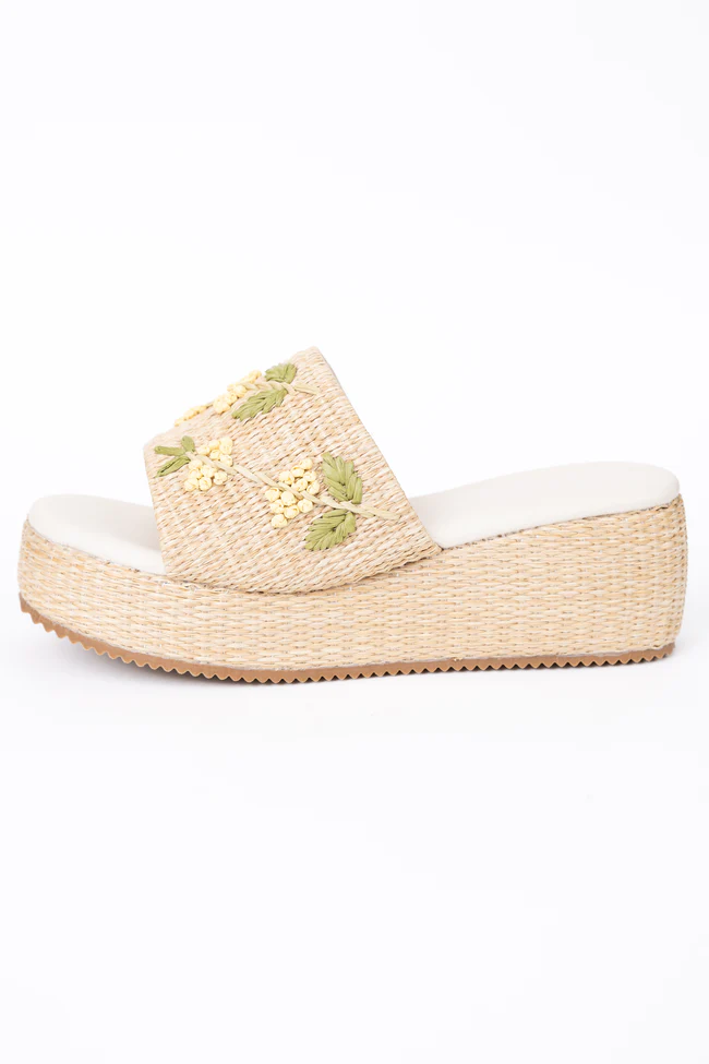 Taniya Yellow Floral Platform Sandal FINAL SALE - Image 6
