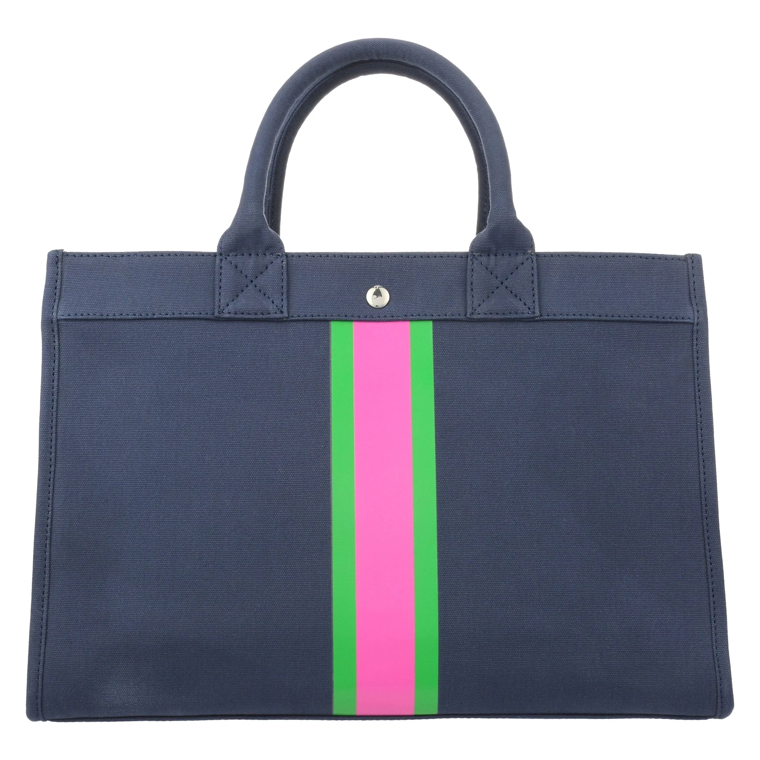 The Preppy Podcast x Milly Kate Navy Canvas Tote Bag - Image 3