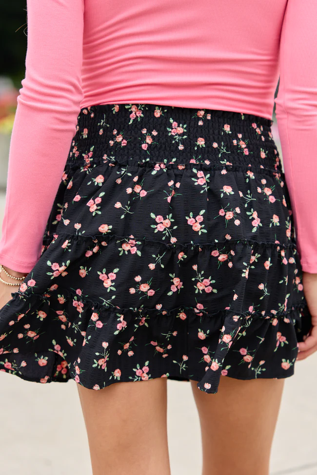 Through The Garden Black Roses Skort - Image 5
