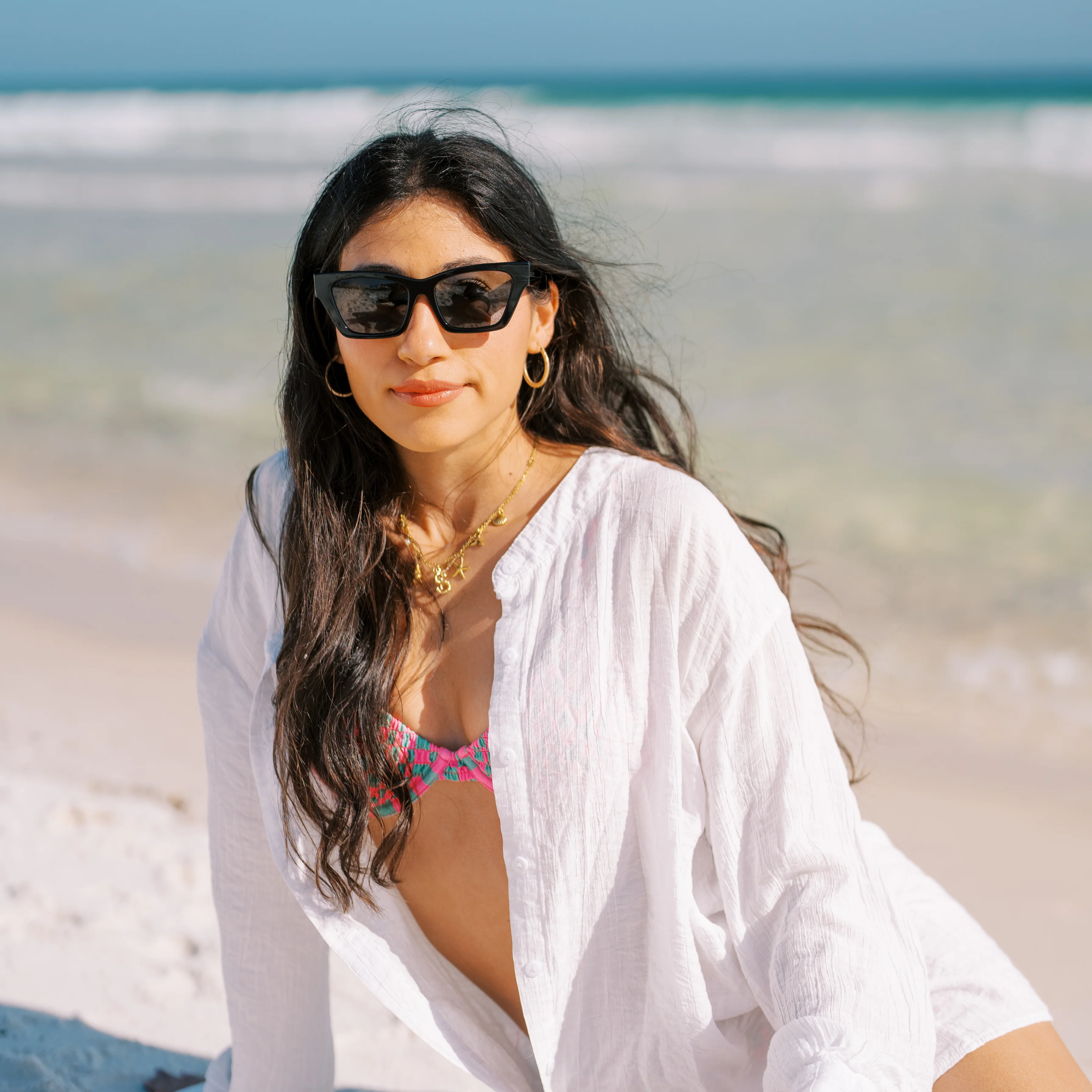 TopFoxx Vivian Midnight Black Sunglasses