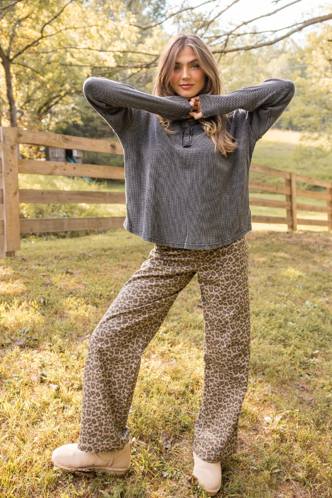 Wild Things Leopard Wide Leg Pants FINAL SALE - Image 12