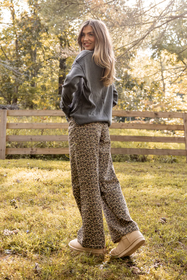 Wild Things Leopard Wide Leg Pants FINAL SALE - Image 13